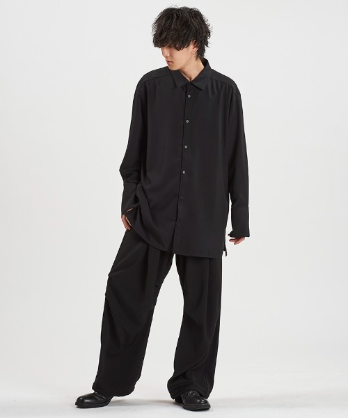 NO ID.（ノーアイディ）の「ms6453-ﾛﾝｸﾞSH シャツ(458006-435S)（シャツ/ブラウス・メンズ・グレー/ホワイト/ブラック・ONE SIZE）」の18枚目の写真