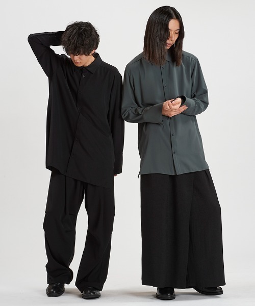 NO ID.（ノーアイディ）の「ms6453-ﾛﾝｸﾞSH シャツ(458006-435S)（シャツ/ブラウス・メンズ・グレー/ホワイト/ブラック・ONE SIZE）」の20枚目の写真