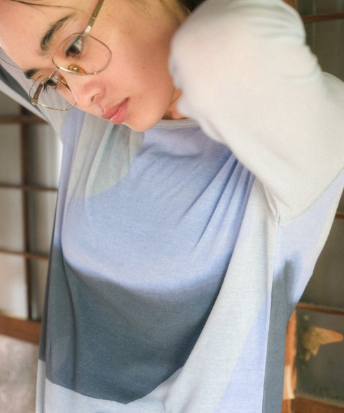 PAMM（パム）の「MABLE PAMM see-through tops（Tシャツ/カットソー・レディース・グリーン/グレー・フリー）」の9枚目の写真