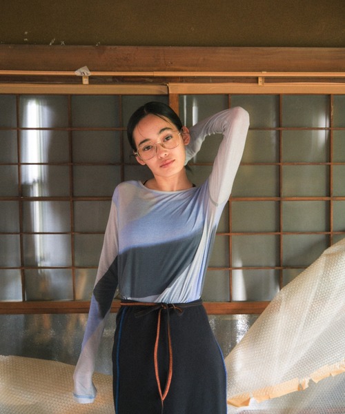 PAMM（パム）の「MABLE PAMM see-through tops（Tシャツ/カットソー・レディース・グリーン/グレー・フリー）」の6枚目の写真