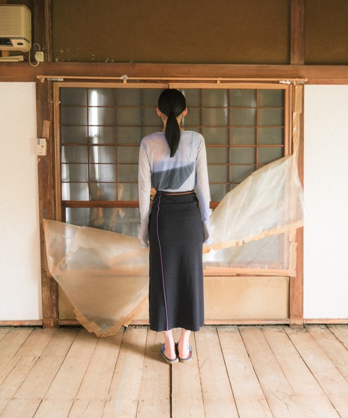 PAMM（パム）の「MABLE PAMM see-through tops（Tシャツ/カットソー・レディース・グリーン/グレー・フリー）」の13枚目の写真