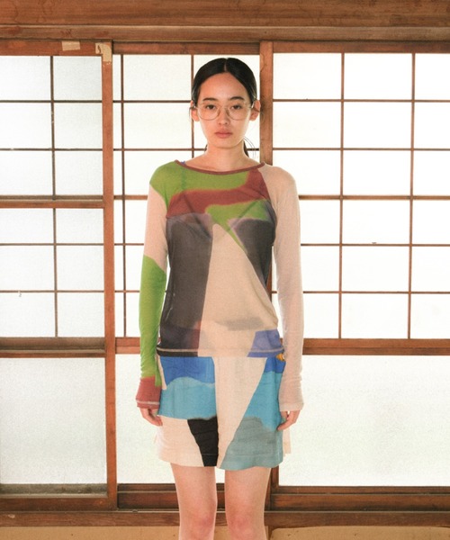 PAMM（パム）の「MABLE PAMM see-through tops（Tシャツ/カットソー・レディース・グリーン/グレー・フリー）」の17枚目の写真