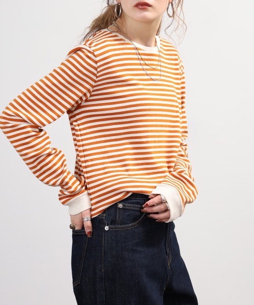 SO(エスオー)の「長袖Tシャツ(Tシャツ/カットソー・レディース・スミクロ/オレンジ系その他・F)」の13枚目の写真