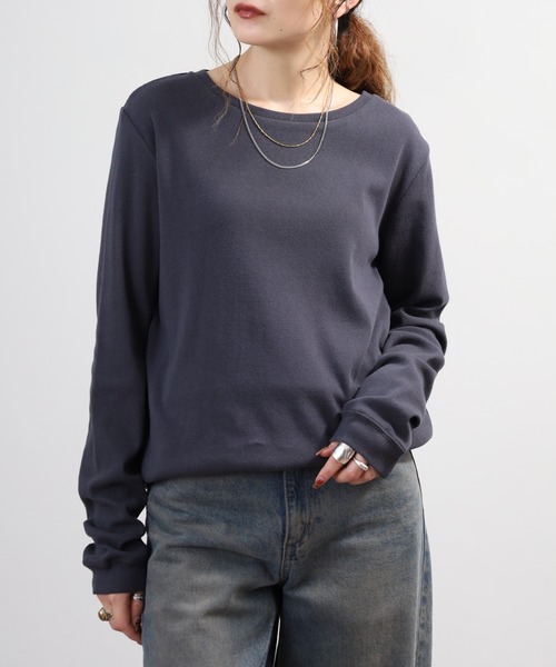 SO(エスオー)の「長袖Tシャツ(Tシャツ/カットソー・レディース・スミクロ/オレンジ系その他・F)」の4枚目の写真