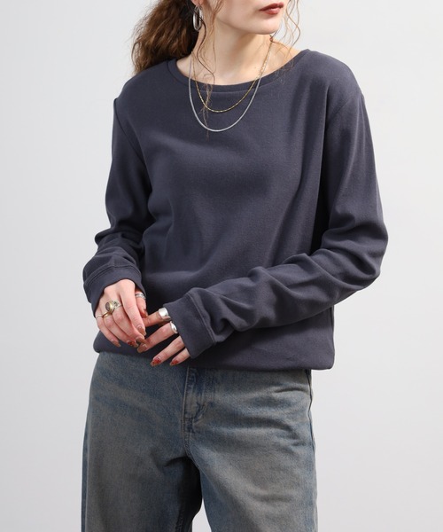 SO(エスオー)の「長袖Tシャツ(Tシャツ/カットソー・レディース・スミクロ/オレンジ系その他・F)」の5枚目の写真