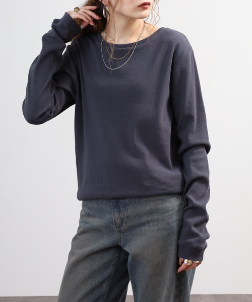 SO(エスオー)の「長袖Tシャツ(Tシャツ/カットソー・レディース・スミクロ/オレンジ系その他・F)」の3枚目の写真