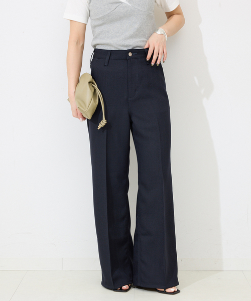 SLOBE IENA(スローブイエナ)の「Wrangler/ラングラー SLOBE別注 ワイドランチャー(スラックス・レディース・ネイビー/ベージュ・40/38/36)」の2枚目の写真