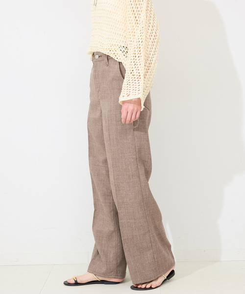 SLOBE IENA(スローブイエナ)の「Wrangler/ラングラー SLOBE別注 ワイドランチャー(スラックス・レディース・ネイビー/ベージュ・40/38/36)」の8枚目の写真