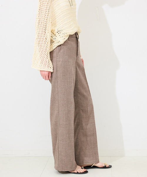 SLOBE IENA(スローブイエナ)の「Wrangler/ラングラー SLOBE別注 ワイドランチャー(スラックス・レディース・ネイビー/ベージュ・40/38/36)」の9枚目の写真