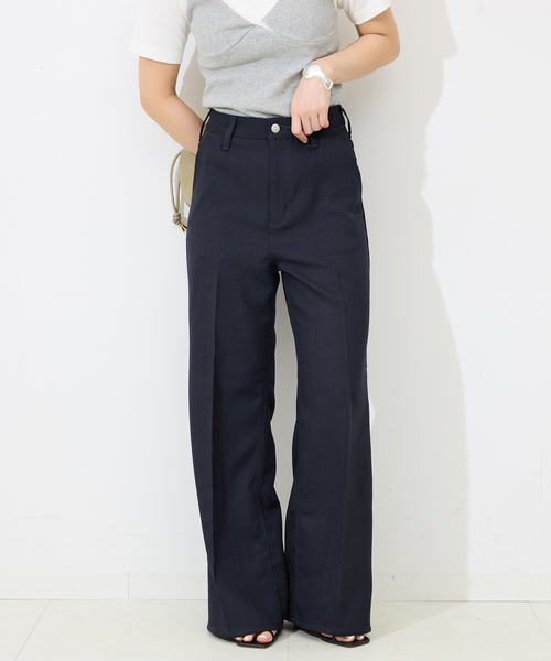 SLOBE IENA(スローブイエナ)の「Wrangler/ラングラー SLOBE別注 ワイドランチャー(スラックス・レディース・ネイビー/ベージュ・40/38/36)」の15枚目の写真