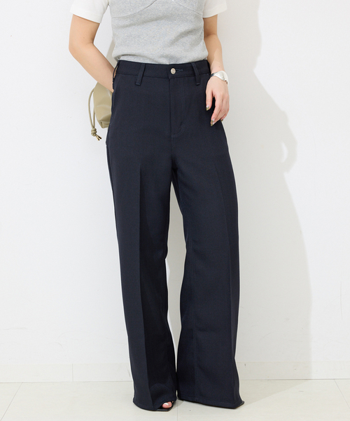 SLOBE IENA(スローブイエナ)の「Wrangler/ラングラー SLOBE別注 ワイドランチャー(スラックス・レディース・ネイビー/ベージュ・40/38/36)」の16枚目の写真