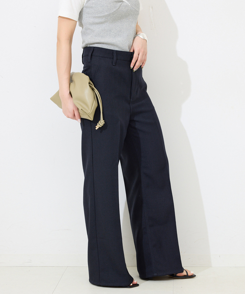 SLOBE IENA(スローブイエナ)の「Wrangler/ラングラー SLOBE別注 ワイドランチャー(スラックス・レディース・ネイビー/ベージュ・40/38/36)」の17枚目の写真