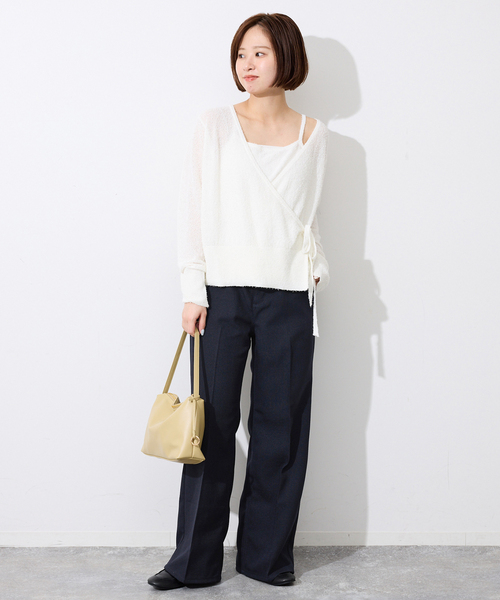 Wrangler(ラングラー)の「Wrangler/ラングラー SLOBE別注 ワイドランチャー(スラックス・レディース・ネイビー/ベージュ・40/38/36)」の18枚目の写真