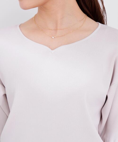 PROPORTION BODY DRESSING(プロポーションボディドレッシング)の「5分袖ハートカットドルマン / 1216170404(ニット/セーター・レディース・グレー/ネイビー/オレンジ/ホワイト・SMALL/MEDIUM)」の17枚目の写真