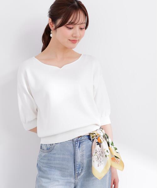 PROPORTION BODY DRESSING(プロポーションボディドレッシング)の「5分袖ハートカットドルマン / 1216170404(ニット/セーター・レディース・グレー/ネイビー/オレンジ/ホワイト・SMALL/MEDIUM)」の22枚目の写真