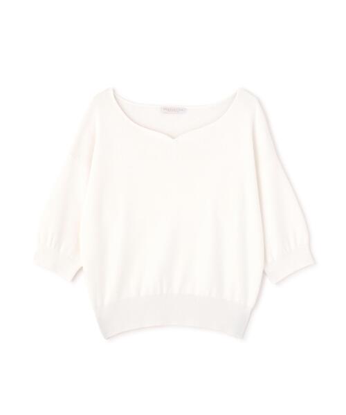 PROPORTION BODY DRESSING(プロポーションボディドレッシング)の「5分袖ハートカットドルマン / 1216170404(ニット/セーター・レディース・グレー/ネイビー/オレンジ/ホワイト・SMALL/MEDIUM)」の6枚目の写真