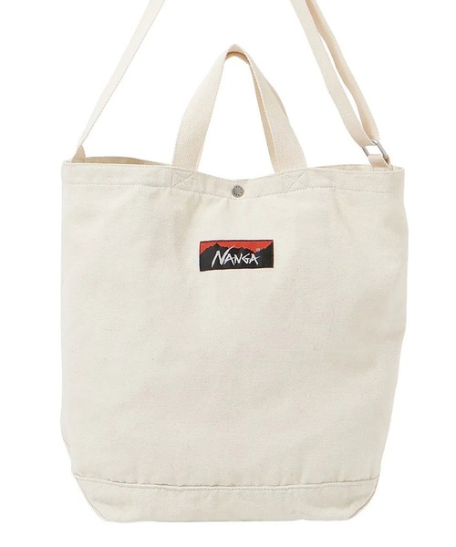 NANGA(ナンガ)の「NANGA LOGO 2WAY CANVAS TOTE BAG(トートバッグ・メンズ・ナチュラル・FREE)」の1枚目の写真