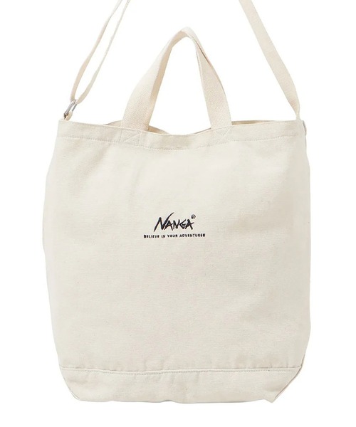 NANGA(ナンガ)の「NANGA LOGO 2WAY CANVAS TOTE BAG(トートバッグ・メンズ・ナチュラル・FREE)」の2枚目の写真