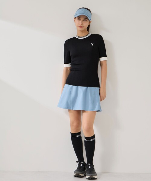 JUN&ROPE'（ジュンアンドロペ）の「ライトデニム風フレアスカート/UV・接触冷感（スカート・レディース・ブラック/サックスブルー/ネイビー・L/M/S）」の8枚目の写真