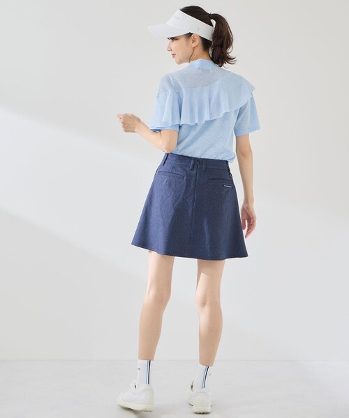 JUN&ROPE'（ジュンアンドロペ）の「ライトデニム風フレアスカート/UV・接触冷感（スカート・レディース・ブラック/サックスブルー/ネイビー・L/M/S）」の13枚目の写真