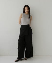 hellam | ラップスカート付きタックワイドパンツ(その他パンツ)