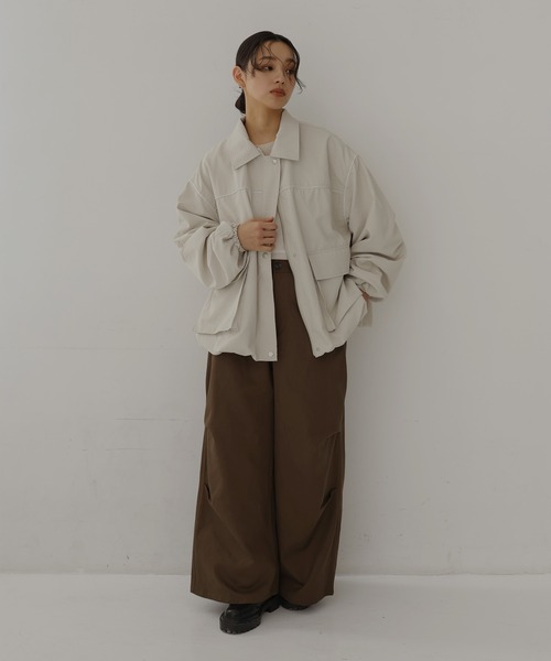 hellam（へラム）の「ラップスカート付きタックワイドパンツ（その他パンツ・レディース・ブラウン/ブラック・FREE）」の16枚目の写真