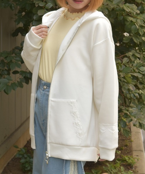 axes femme（アクシーズファム）の「ＵＶカットロングパーカー（カーディガン/ボレロ・レディース・キナリ/杢グレー/ブラック・FREE）」の13枚目の写真