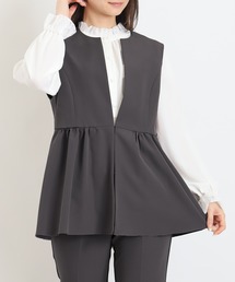 TRUDEA（トルディア）の「ノーカラー　ジレ　ジャケット（ノーカラージャケット）」