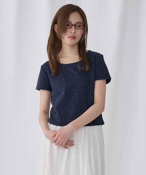 Unblend（アンブレンド）の「【Unblend】Uネック コンパクトアソート半袖Tシャツ（Tシャツ/カットソー・レディース・レッド/杢グレー/ネイビー/チャコール/アイボリー/ブラック・FREE）」の5枚目の写真