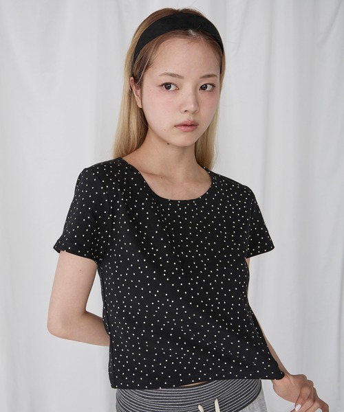 Unblend（アンブレンド）の「【Unblend】Uネック コンパクトアソート半袖Tシャツ（Tシャツ/カットソー・レディース・レッド/杢グレー/ネイビー/チャコール/アイボリー/ブラック・FREE）」の3枚目の写真