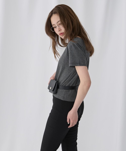 Unblend（アンブレンド）の「【Unblend】Uネック コンパクトアソート半袖Tシャツ（Tシャツ/カットソー・レディース・レッド/杢グレー/ネイビー/チャコール/アイボリー/ブラック・FREE）」の8枚目の写真