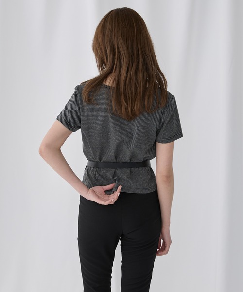 Unblend（アンブレンド）の「【Unblend】Uネック コンパクトアソート半袖Tシャツ（Tシャツ/カットソー・レディース・レッド/杢グレー/ネイビー/チャコール/アイボリー/ブラック・FREE）」の9枚目の写真
