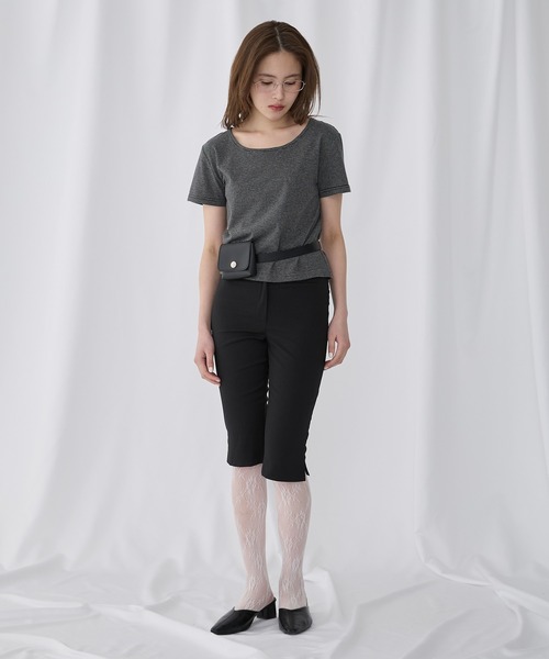 Unblend（アンブレンド）の「【Unblend】Uネック コンパクトアソート半袖Tシャツ（Tシャツ/カットソー・レディース・レッド/杢グレー/ネイビー/チャコール/アイボリー/ブラック・FREE）」の10枚目の写真