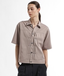 HARE | 【SET UP対応】メタルパーツトラッカーシャツブルゾン(HARE)(シャツ/ブラウス)