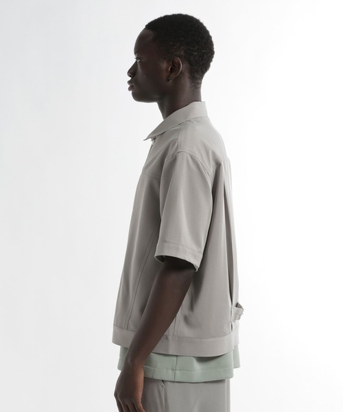 HARE（ハレ）の「【SET UP対応】メタルパーツトラッカーシャツブルゾン(HARE)（シャツ/ブラウス・メンズ・グレー/ブラック/パープル/ストライプ・SMALL/MEDIUM）」の20枚目の写真