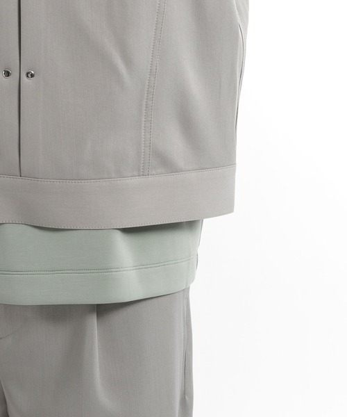 HARE（ハレ）の「【SET UP対応】メタルパーツトラッカーシャツブルゾン(HARE)（シャツ/ブラウス・メンズ・グレー/ブラック/パープル/ストライプ・SMALL/MEDIUM）」の13枚目の写真