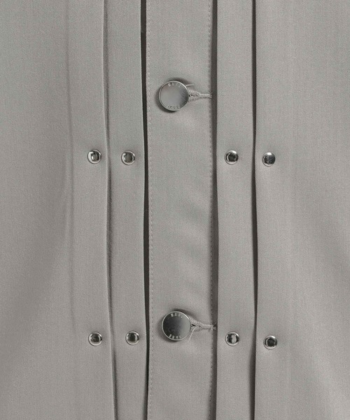 HARE（ハレ）の「【SET UP対応】メタルパーツトラッカーシャツブルゾン(HARE)（シャツ/ブラウス・メンズ・グレー/ブラック/パープル/ストライプ・SMALL/MEDIUM）」の16枚目の写真