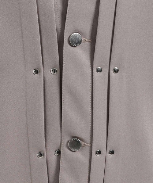 HARE（ハレ）の「【SET UP対応】メタルパーツトラッカーシャツブルゾン(HARE)（シャツ/ブラウス・メンズ・グレー/ブラック/パープル/ストライプ・SMALL/MEDIUM）」の11枚目の写真