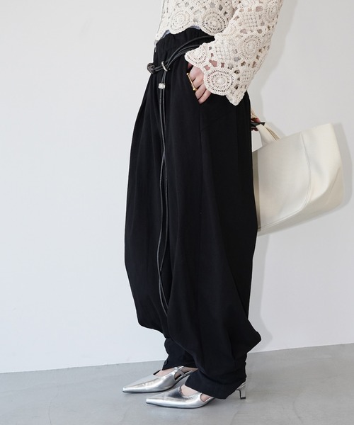 chuclla(チュクラ)の「ボリュームシルエットジョガーパンツ chw26s161(その他パンツ・レディース・ブルー/ブラック・M/S)」の2枚目の写真