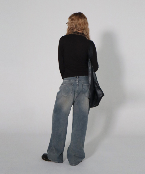 CHICKS(チックス)の「チェックポイントスリムカラー長袖ブラウン(Tシャツ/カットソー・レディース・ブラウン・ONE SIZE)」の5枚目の写真