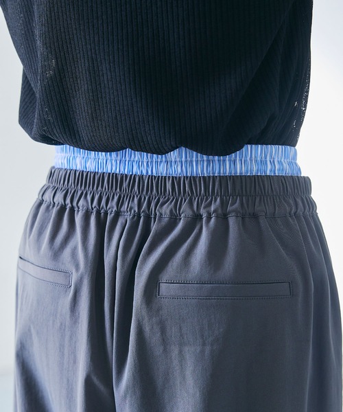 CROSS FUNCTION(クロスファンクション)の「《UV/吸水速乾》エブ楽 ダブルウエストイージーワイドパンツ【CROSS FUNCTION/クロスファンクション】(その他パンツ・レディース・チャコールグレー/ネイビー・M/L/LL)」の6枚目の写真