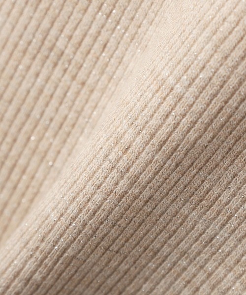 earth music&ecology（アースミュージックアンドエコロジー）の「エッジチュールラメテレコタンクトップ（タンクトップ・レディース・アイボリー/ベージュ/グレー/ブラック・S/M）」の20枚目の写真