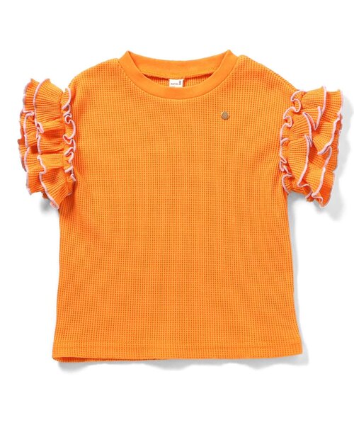 apres les cours(アプレレクール)の「【WEB限定】ワッフルフリル半袖Tシャツ(Tシャツ/カットソー・キッズ・アイボリー/ブラック/グリーン/イエロー/その他2/クリーム/ブラウン/オレンジ・140/130/120/110/100/90/80)」の7枚目の写真