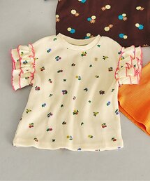 【新色追加/WEB限定】ワッフルフリル半袖Tシャツ