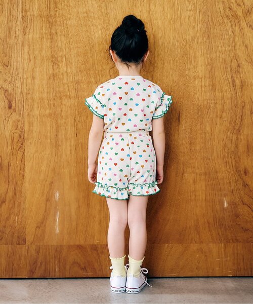 apres les cours（アプレレクール）の「【WEB限定】ワッフルフリルTシャツ（Tシャツ/カットソー・キッズ・アイボリー/ブラック/グリーン/イエロー/その他2・140/130/120/110/100/90/80）」の11枚目の写真