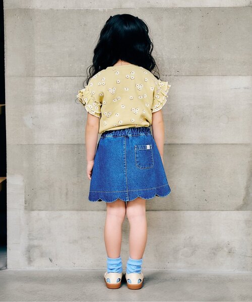 apres les cours（アプレレクール）の「【WEB限定】ワッフルフリルTシャツ（Tシャツ/カットソー・キッズ・アイボリー/ブラック/グリーン/イエロー/その他2・140/130/120/110/100/90/80）」の14枚目の写真