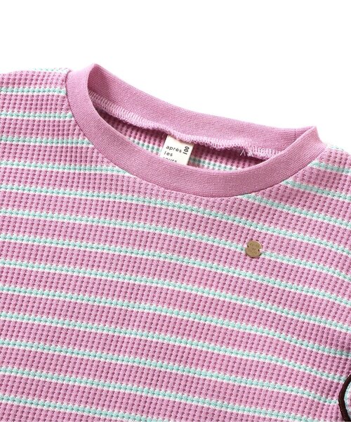 apres les cours（アプレレクール）の「【WEB限定】ワッフルフリルTシャツ（Tシャツ/カットソー・キッズ・アイボリー/ブラック/グリーン/イエロー/その他2・140/130/120/110/100/90/80）」の16枚目の写真