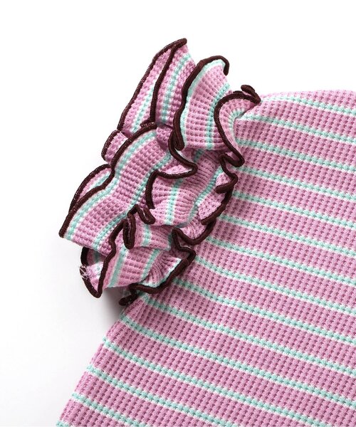 apres les cours（アプレレクール）の「【WEB限定】ワッフルフリルTシャツ（Tシャツ/カットソー・キッズ・アイボリー/ブラック/グリーン/イエロー/その他2・140/130/120/110/100/90/80）」の18枚目の写真