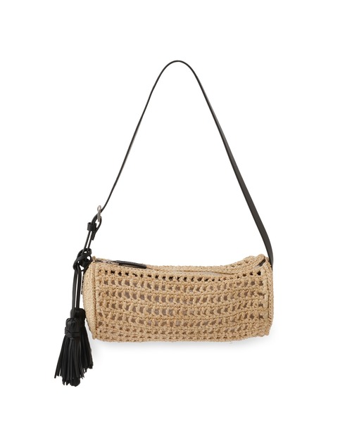 SALON adam et rope'（サロン アダム エ ロペ）の「【W S（ドゥーブル）】レザーハンドルラフィアミニバッグ（ハンドバッグ・レディース・ベージュ・FREE）」の7枚目の写真