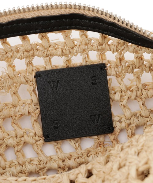 SALON adam et rope'（サロン アダム エ ロペ）の「【W S（ドゥーブル）】レザーハンドルラフィアミニバッグ（ハンドバッグ・レディース・ベージュ・FREE）」の12枚目の写真